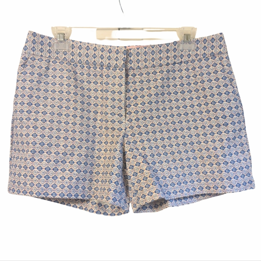 Kenar Blue and White Patterned Women's Shorts